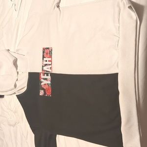 Shein, XL, sweatshirt, white and black